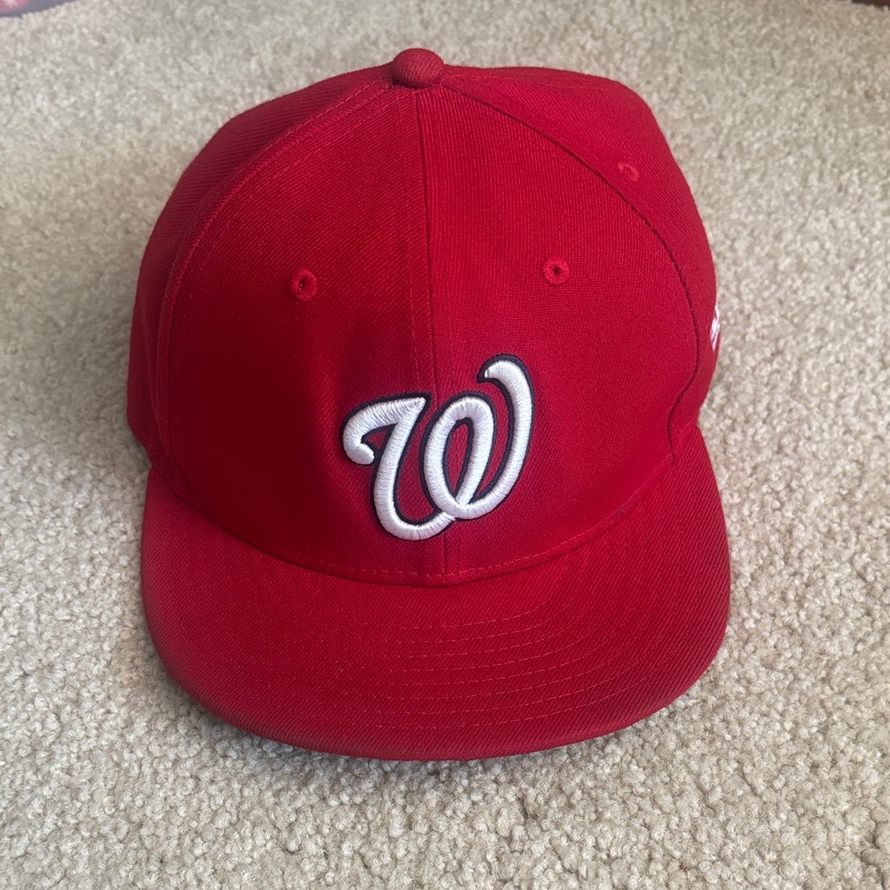 Washington Nationals Red Baseball Cap with Embroidered Logo